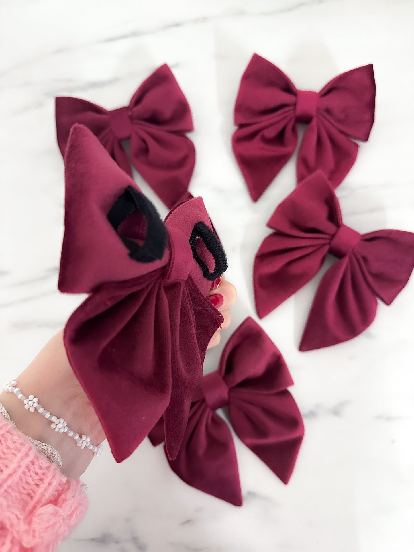 Sailor Bow - Bordeaux Velour