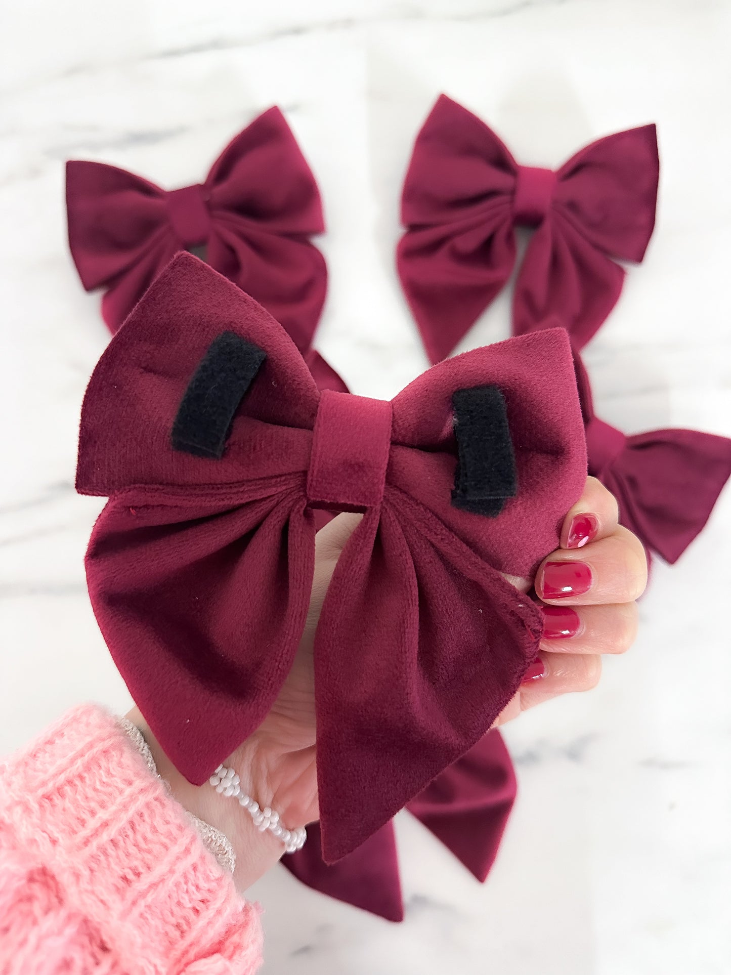 Sailor Bow - Bordeaux Velour