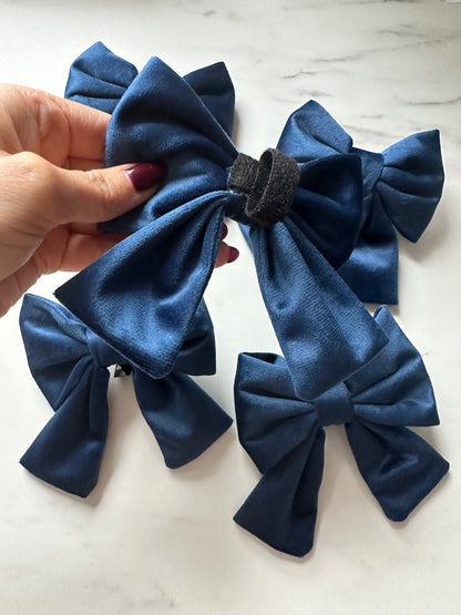 Sailor Bow - Blå Velour