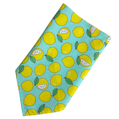 Bandana + Matchende Scrunchie - Citron - Confetti Dogs