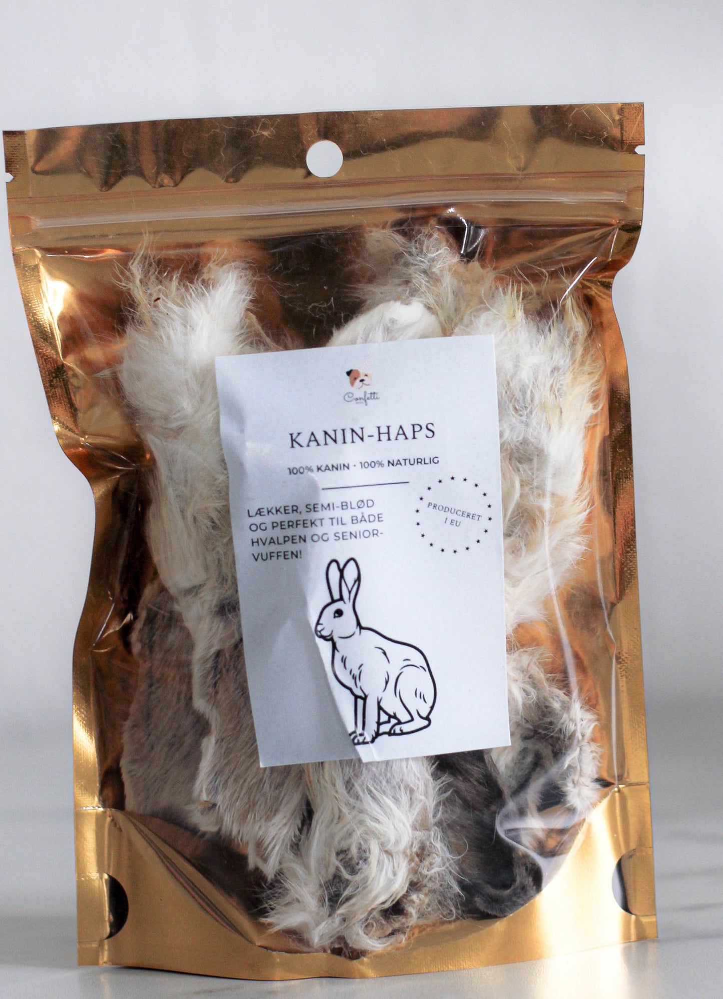 Kanin-haps - 100% naturlig hundegodbid - Confetti Dogs